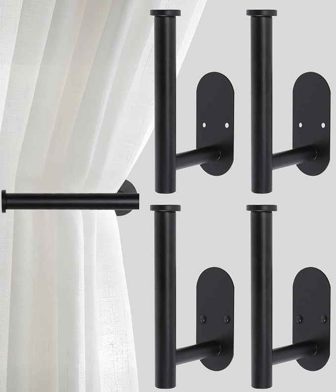 Curtain tiebacks Hooks Wall Mounted, Curtain holdbacks Screw-in, Curtain Holders by Hoousuper