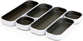 Three by Three Seattle Metal Stacking Bins Drawer Organizer, 6-Pc | Food-safe by ThreebyThreeSeattle