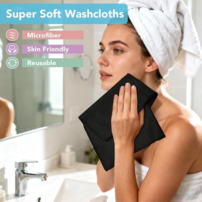 Orighty Wash Cloths, Face Towels 12x12 Inch 20 Pack - Image 2
