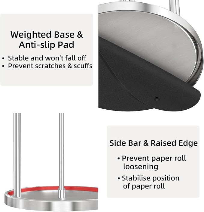 STWWO Paper Towel Holder Countertop - Image 4