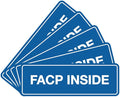 Signs ByLITA Standard FACP Inside Sign | Fire Safety Signage (Blue) - Large 5 Pack