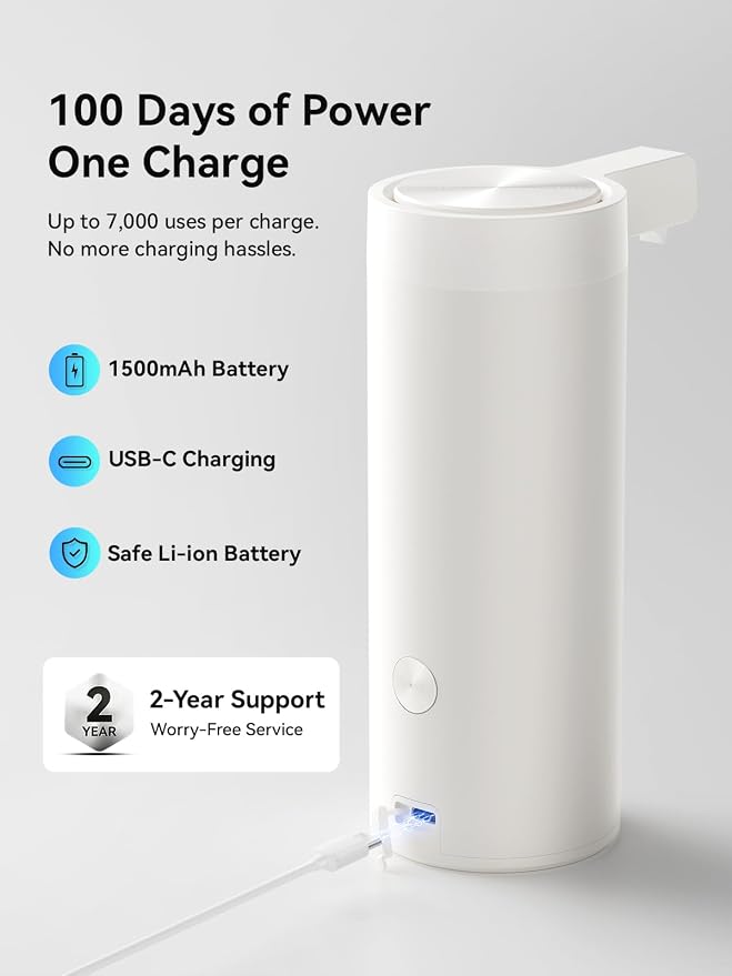 Touchless Automatic Soap Dispenser – Clog-Free Pump, Fast Sensor, USB-C - Image 5