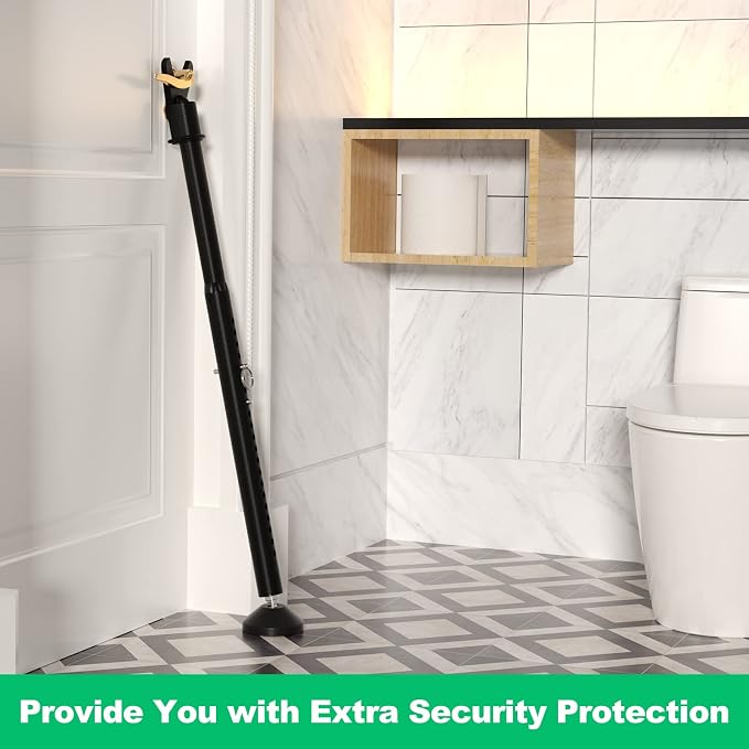 Sliding Glass Door Lock & Door Stoppers Security Bar Keep Your Home Security - Image 2