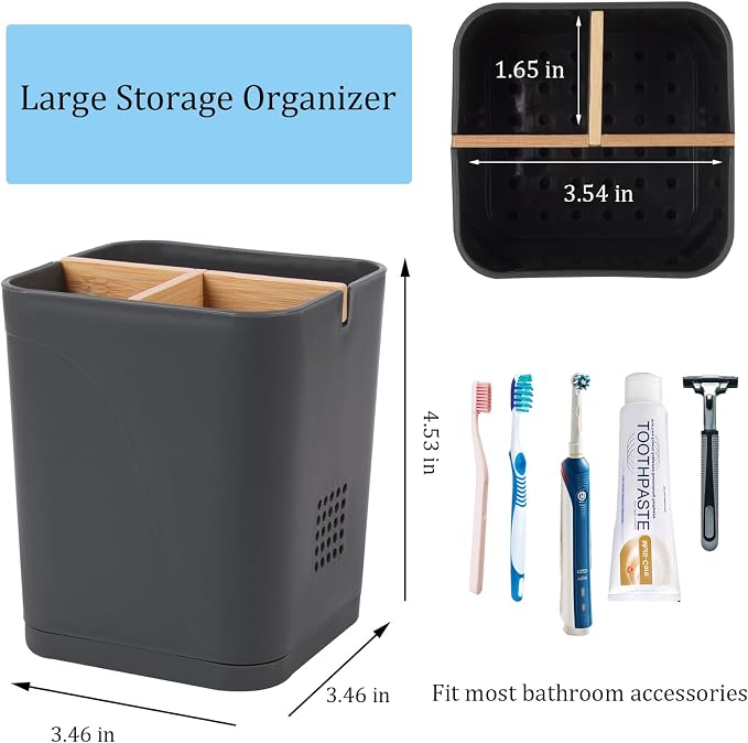 Electric Toothbrush Holder 3 Slots Tooth Brushing Holder - Image 4