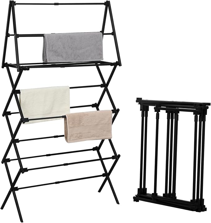 ZOES HOMEWARE 4 Tier Clothes Drying Rack Foldable | Foldable Clothing Drying by ZOESHOMEWARE