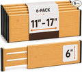 6-Pack Drawer Dividers 6-Inch High Dresser Drawer Organizer 11.5 to 17 Inch | by Bamb%C3%BCsi