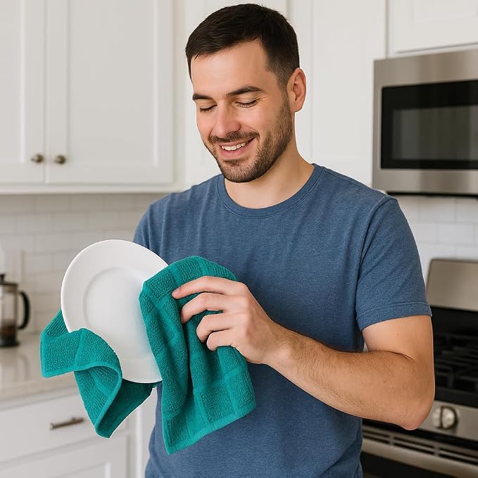 100% Cotton Terry Dish Cloth & Dish Towel) - Image 5