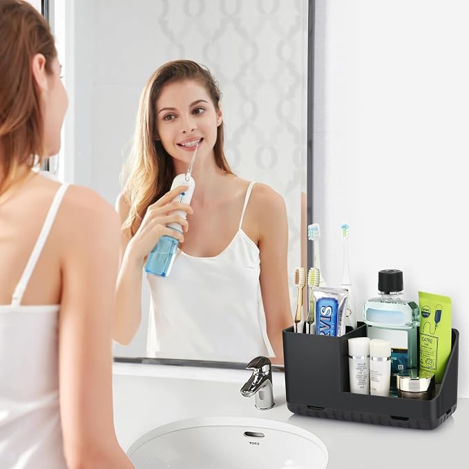 Toothbrush Holders for Bathroom Counter Organizer and Storage | Easy To Clean - Image 2