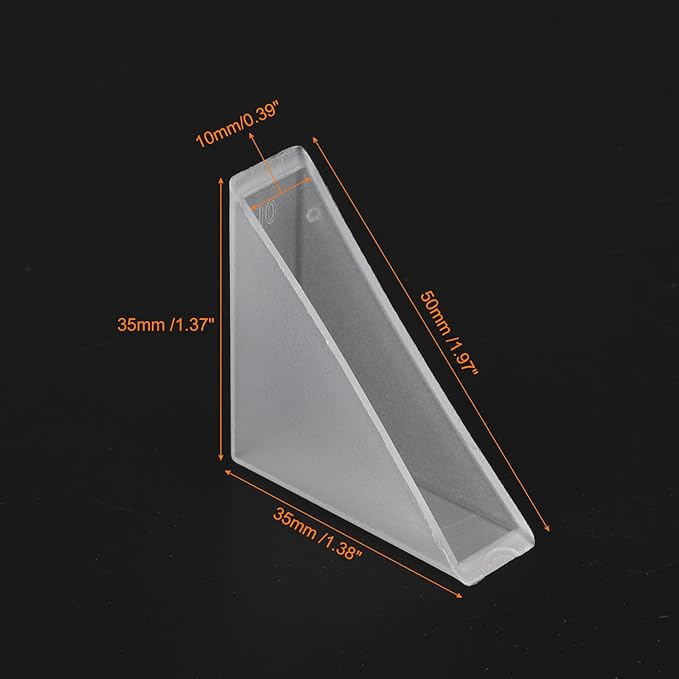 uxcell 20Pcs Plastic Corner Protectors 10x50mm Right Angle Shape Glass Corner Guards Cushion for Corner Protection of Glass, Mirror, Tile, White