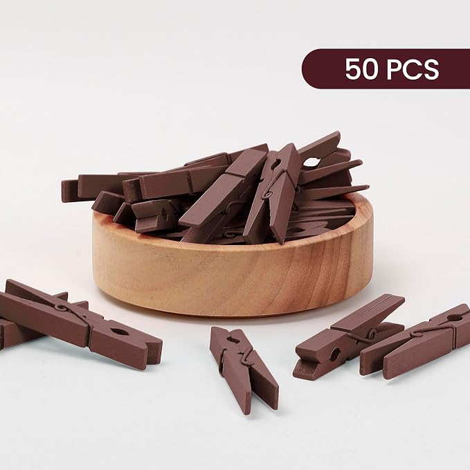 50PCS Colored Wooden Clothespins 2.9 Inch Color Clothes Pins - Image 3