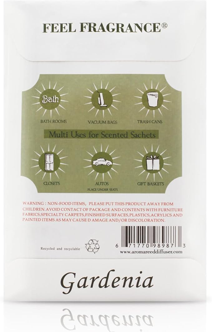 Fragrance Scented Sachet for Drawers and Closets Gardenia 12pcs - Image 8