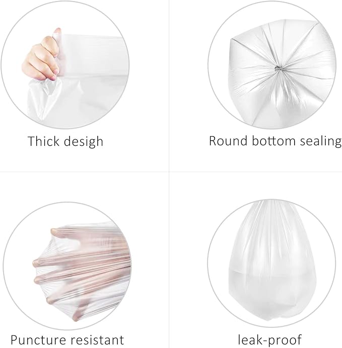 13 Gallon 150 Counts Strong Tall Kitchen Trash Bags Garbage Bags by RayPard - Image 4