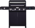 Monument Grills 4+1 Liquid Propane Gas Smart BBQ Grill, 4 Burners & 1 Side Burner Denali 425 with Smart Technology and Knob Controls, Black