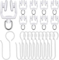 Jetec 120 Pcs Curtain Track Hooks Rollers Ceiling Mount S Hooks, Straight by Jetec