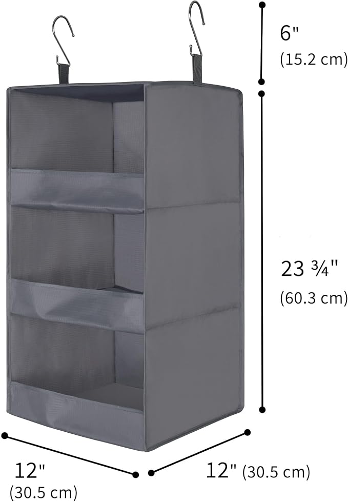 GRANNY SAYS 3-Shelf Hanging Closet Organizer, Foldable Storage, No-Sag Support - Image 3