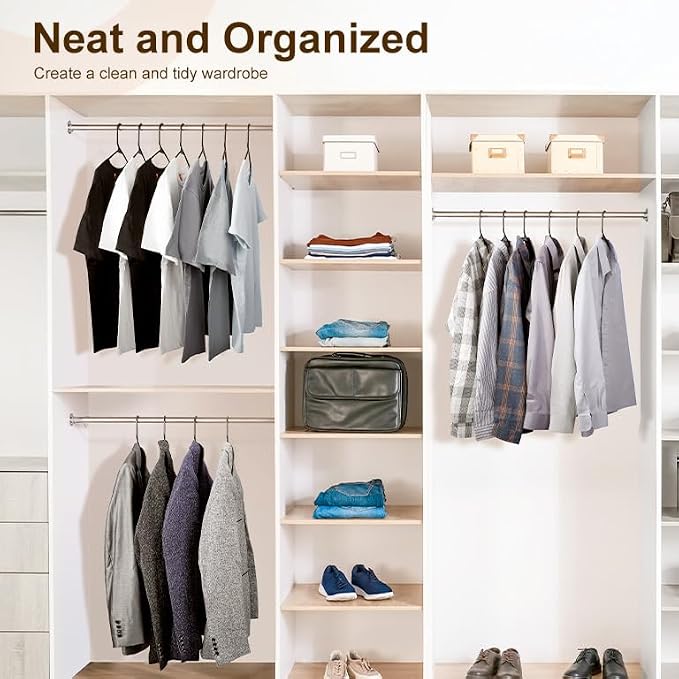HOUSE DAY Black Plastic Hangers 200 Pack, Slim Space-Saving Clothes Hangers | - Image 8