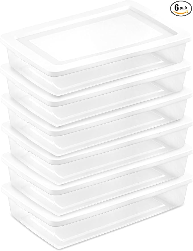 Sterilite Storage Box, Stackable Clear Plastic Bins, 41 Quart by Sterilite