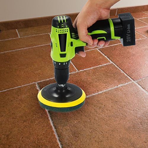 Kichwit 5 Inch Drill Powered Brush Tile Scrubber Scouring Pads - Image 6