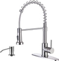 WEWE Kitchen Faucet with Soap Dispenser, Stainless Steel, Brushed Nickel | 2 by WEWE