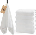 6-Pack White Cotton Hand Towels by SEMAXE