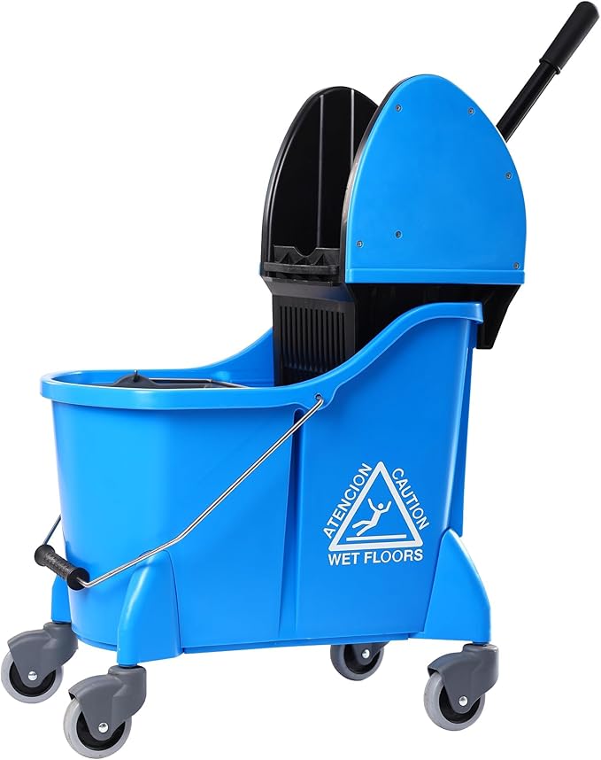 Mop Bucket with Wringer, Mop Bucket Separate Dirty Water by HYCDFCS