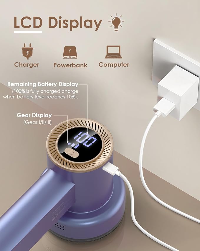 HOMEASY Fabric Shaver, Rechargeable Lint Remover - Image 2