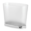iDesign Slim Bathroom Trash Can, Frost/Brushed Nickel | Small, by iDesign
