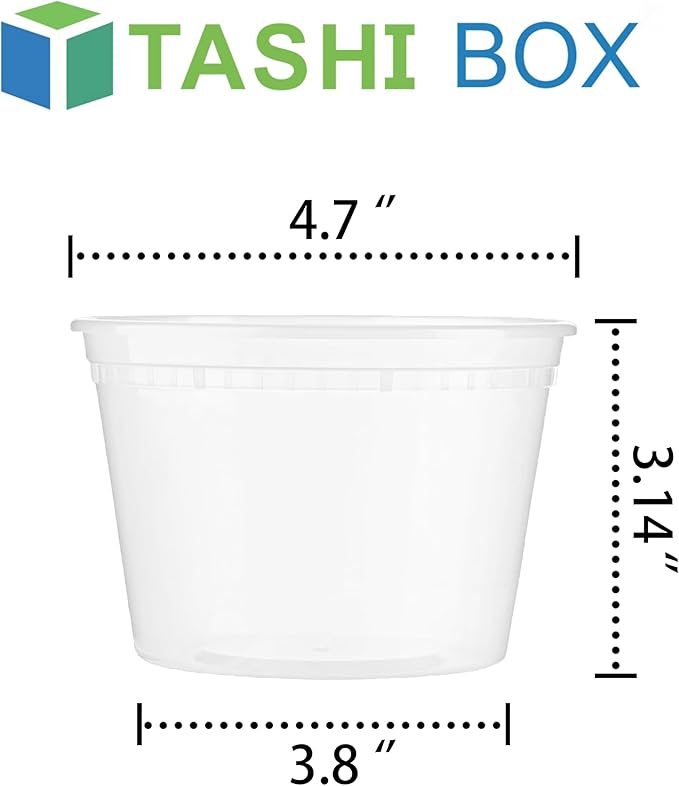 TashiBox [16 oz-36 Sets, Plastic Deli Food Storage Freezer Containers - Image 3