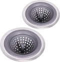 2 Pack Kitchen Sink Drain Strainer Silicone Stainless by GinbelDirect