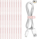 Donruby 30Pcs Silicone Cable Ties, Reusable Cord Organizer Straps, 4.7" by Donruby