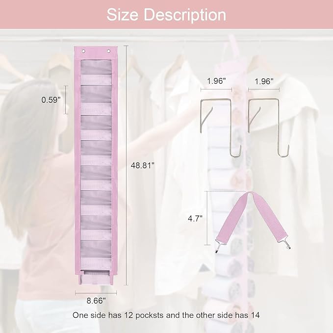 DHSFKBE Legging Organizer Storage, Shirt Organizer, Foldable Hanging Closet - Image 7