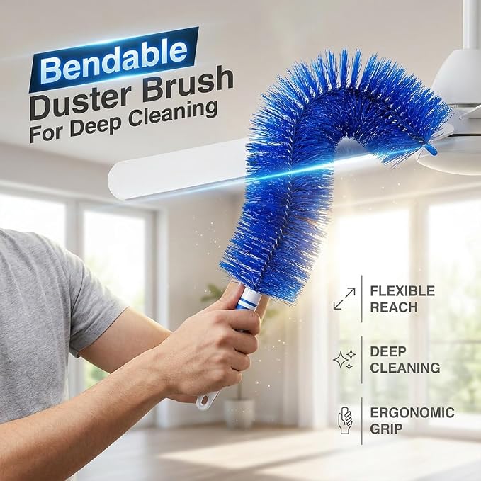 Fan Cleaning Brush, 2026 New Bendable Microfiber Head Dusting Brushes, Reusable - Image 4