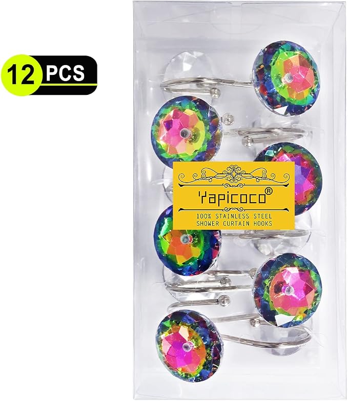 12PCS Stainless Steel Shower Curtain Hooks Rings - Image 8