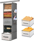 5-Tier Hanging Organizer for Closet, Fabric Closet Organizer by BIEBOS