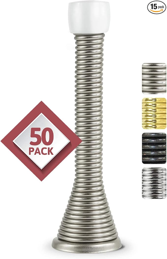 Jack N’ Drill Spring Door Stopper | Flexible Heavy Duty Door Stop by JD+Jack+N%27Drill