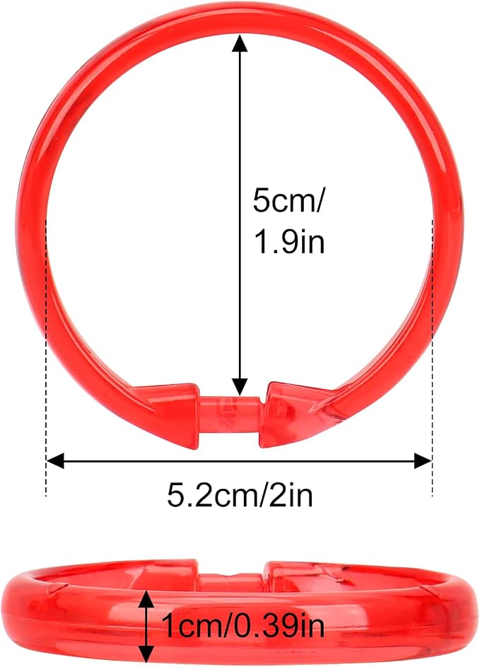 Red Shower Curtain Hooks - Image 4