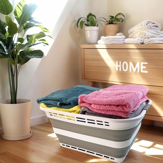 SAMMART 42L Collapsible Plastic Laundry Basket - Image 3