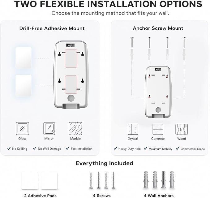 interhasa! Commercial Hand Soap Dispenser Wall Mount | Dual-Lock Design - Image 5