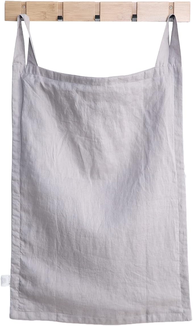 Amazhiyu 100% Linen Door Hanging Laundry Hamper Bag, 19x27 Inches - Image 2