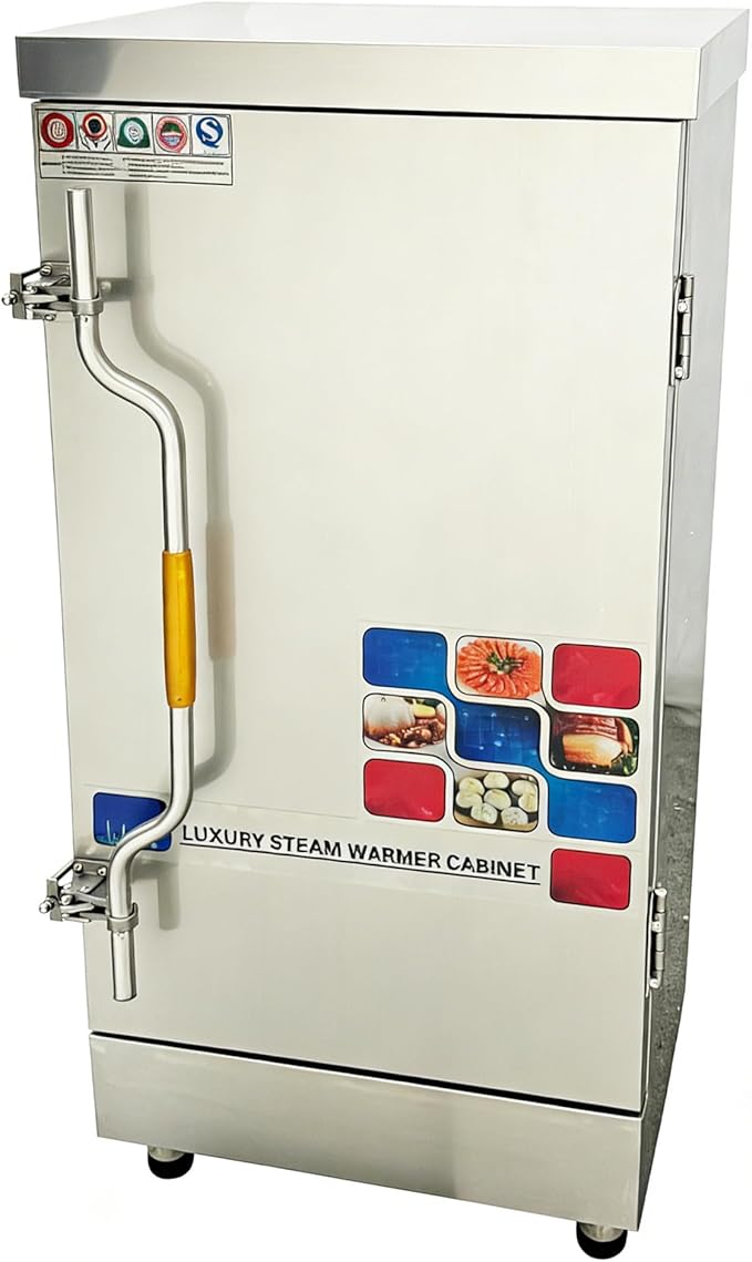 Commercial Electric Food Steamer Cabinet Stainless Steel Steam Warmer 12 Layers Steam Cooker Seafood Steam Oven Heating and Steaming Rice Steambox Multifunctional Food Steamer 110V 12KW