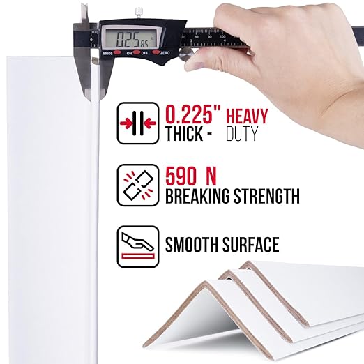 Extra-Wide 48" x 3" x 3" Reinforced Cardboard Edge Protectors (Pallet of 1290) – 0.225" Heavy-Duty Thickness – Cardboard Edge Protectors for Shipping – American Quality Pallet Edge Protector