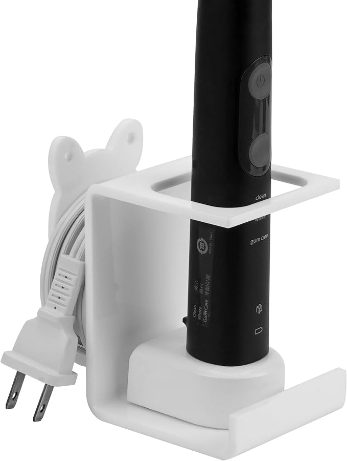 Electric Toothbrush Holder Wall Mounted, Electric Toothbrush Cord Organizer by LUEXBOX