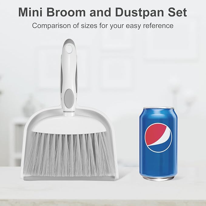 NACENA Small Dust Pan and Brush Set, Mini Broom and Dustpan Set - Image 7