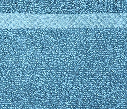 Amazon Basics Soft Cotton Washcloths, Lake Blue - Image 3