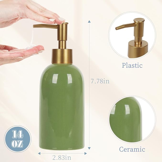 Natheeph Soap Dispenser for Bathroom/Kitchen Fill Hand Soap/Dish Soap, 14OZ | - Image 2