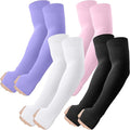Arm Sleeves with Thumb Hole, Cooling UV Protection Compression Tattoo Cover Up for Men/Women