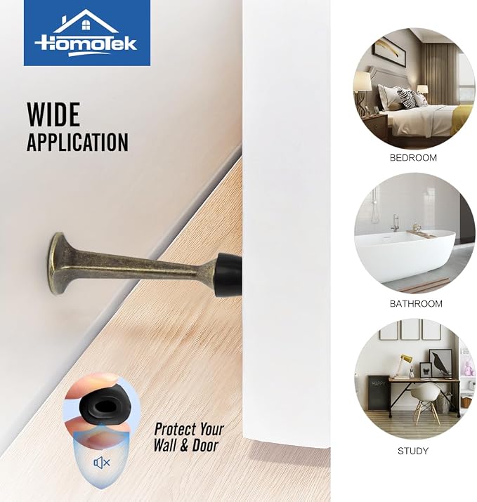 HOMOTEK 12 Pack Heavy Duty Solid Rigid Door Stop - Image 6