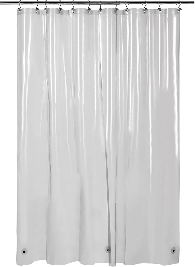 Barossa Design Clear Black Long Shower Curtain Liner 72x78 - Image 8