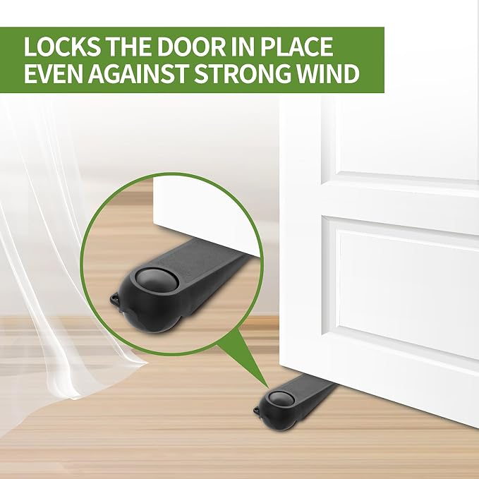 Door Stoppers for Bottom of Door, 2-Cmobo Pack Black and Black | Magic Ball - Image 7