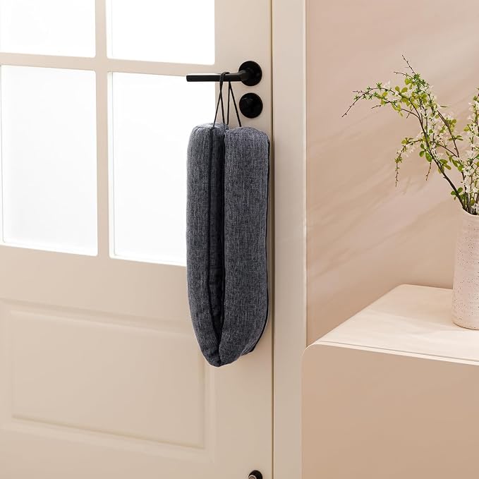 Sunolga Linen Door Draft Stopper, Removable Washable Cover, Blocks Hot and Cold - Image 6